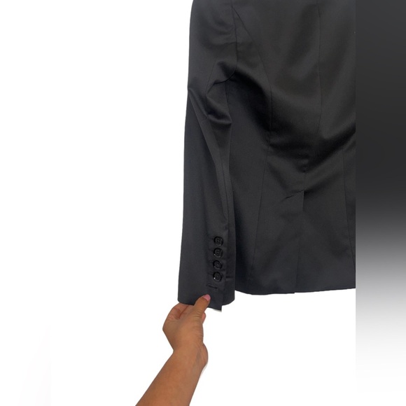 Express Design Studio Black Blazer with shoulder pads and pockets size 4 - Picture 3 of 10